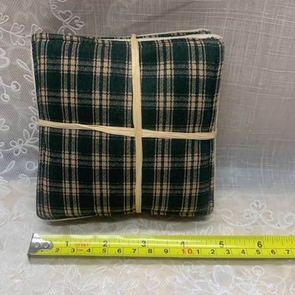 2003 Harry & David 4pc Spiced Apple Pie Mug Mats Fragrant Coasters 5"x5" tree - Picture 5 of 8